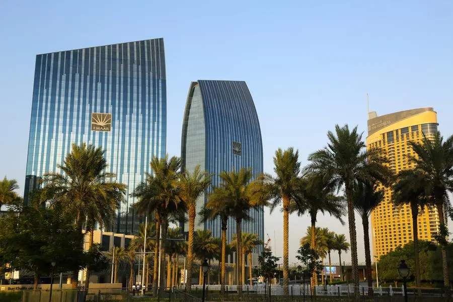 Emaar buildings, real estate property development company, and The Address apartment building, Downtown, Dubai, United Arab Emirates. Getty Images:Getty Images