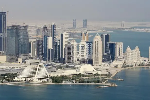 An aerial view of Qatar skyline, December 20, 2008. Fadi Al-Assaad, Reuters Source: Zawya.com
