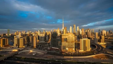 DUBAI,UAE - January 15: An Aerial View of the Dubai Downtown taken at Sunrise on 15.01.2022 in Dubai, United Arab Emirates. Getty Images/Images Source: Zawya.com