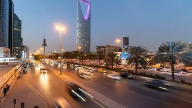 Traffic on the main avenue crossing the modern business and downtown district of Riyadh at sunset in Saudi Arabia capital city. Getty Images Image used for illustrative purpose. Source: Zawya.com