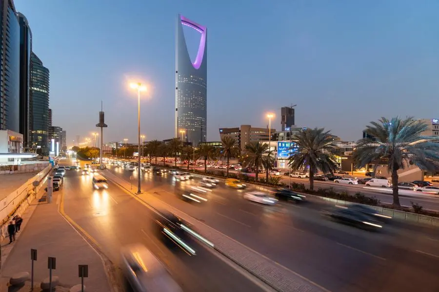 Traffic on the main avenue crossing the modern business and downtown district of Riyadh at sunset in Saudi Arabia capital city. Getty Images Image used for illustrative purpose. Source: Zawya.com