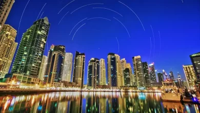 Image stacking composition of star trails around Polaris for more than 3 hours over Dubai Marina skyline, May, 2014. Getty Images Image used for illustrative purpose. Getty Images Source: Zawya.com