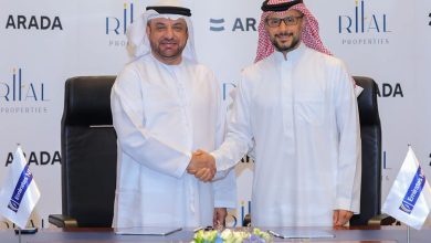 Abdulla Qassem, Chairman of Rital Properties (left) and Prince Khaled bin Alwaleed bin Talal, Vice Chairman of Arada sign the agreement at the EmiratesNBD headquarters in Dubai Source: Gulfnews.com