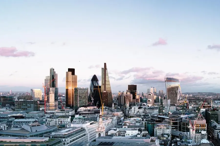 UK,London,City skyline at sunset. Getty Images Image used for illustrative purposes. Source: Zawya.com