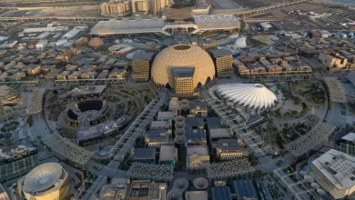 DUBAI, 18 October 2021. Aerial view of Expo 2020 Dubai.. Image Courtesy: Dany Eid/Expo 2020 Dubai) Expo City Dubai launches a roadmap for decarbonisation. Source: Zawya.com