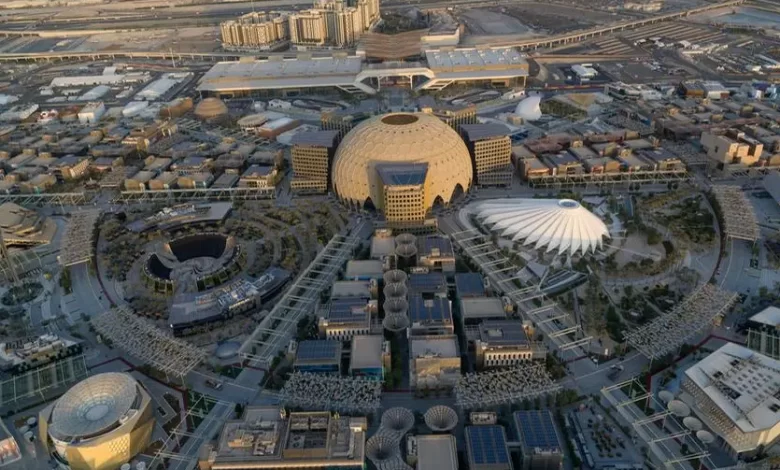 DUBAI, 18 October 2021. Aerial view of Expo 2020 Dubai.. Image Courtesy: Dany Eid/Expo 2020 Dubai) Expo City Dubai launches a roadmap for decarbonisation. Source: Zawya.com