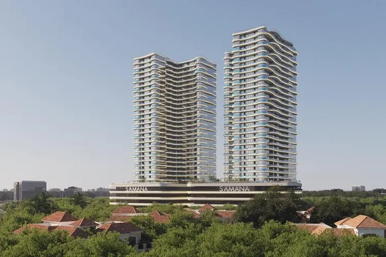 Samana Barari Twin Towers in Majan Dubai. Image Courtesy: Samana Developers Source: Zawya.com