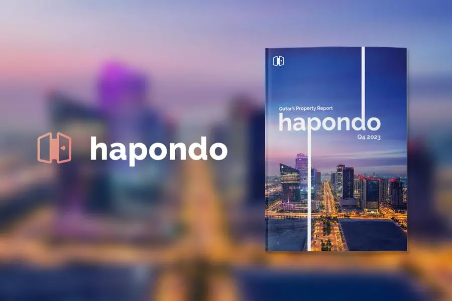 Hapondo releases its Q4 2023 report covering trends and updates in Qatar's property sector Source: Zawya.com