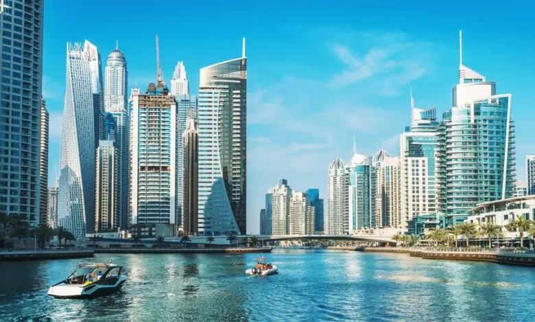 Panorama of Dubai Marina in UAE, modern skyscrapers and port with luxury yachts. Getty Images Image used for illustrative purpose. Source: Zawya.com