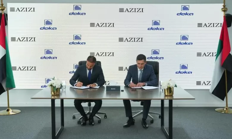 The signing took place at Azizi Developments’ Sales Gallery in the Conrad Hotel, Sheikh Zayed Road. Image Courtesy: Azizi Developments Source: Zawya.com