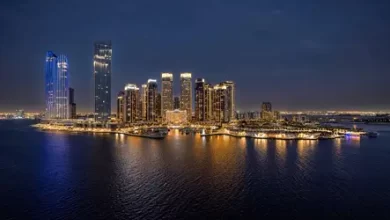 Emaar Properties, in collaboration with the Roads and Transport Authority (RTA), commemorated the opening of the Dubai Metro Blue Line with a stunning projection on Burj Khalifa, a symbol of Dubai's ambition and progress. Image courtesy: Emaar Properties Source: Zawya.com