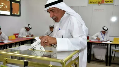 A man casts his vote for the National Assembly elections at Salem Al Nawaf school in Al Riqqa district, Kuwait, Thursday, April 4, 2024. Kuwait votes in its 4th election in as many years in its latest attempt to end political gridlock. Jaber Abdulkhaleg/AP