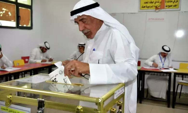 A man casts his vote for the National Assembly elections at Salem Al Nawaf school in Al Riqqa district, Kuwait, Thursday, April 4, 2024. Kuwait votes in its 4th election in as many years in its latest attempt to end political gridlock. Jaber Abdulkhaleg/AP