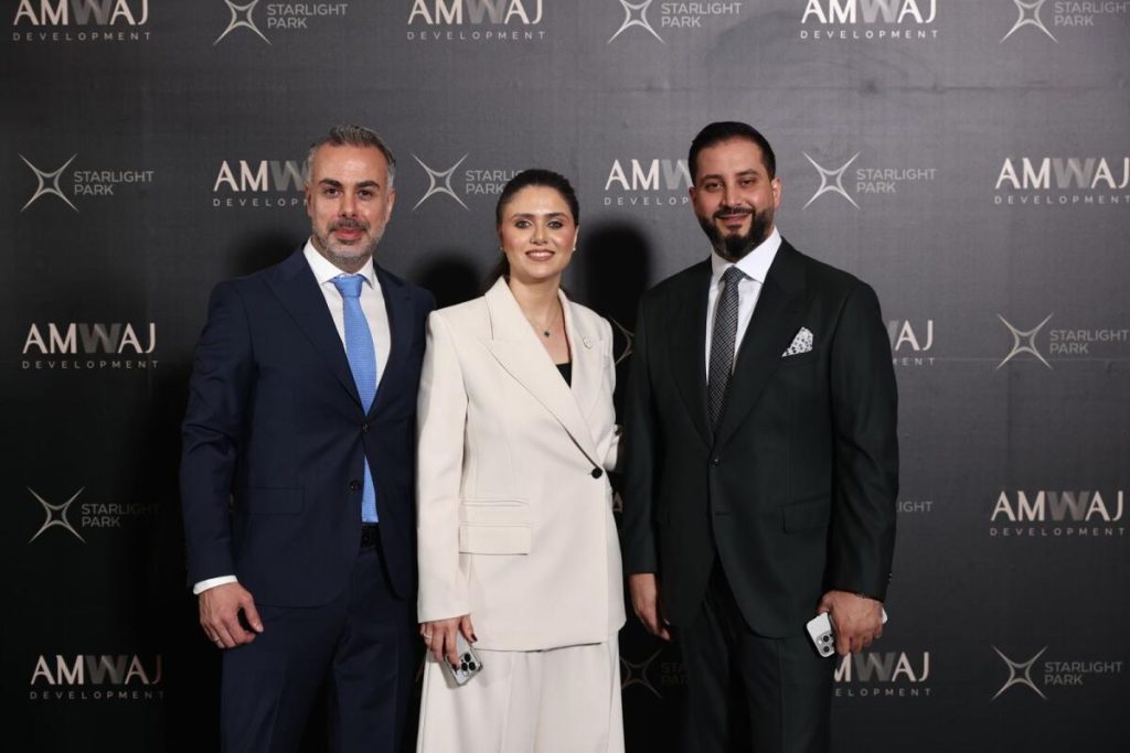 From L - R (Hassan Hijazi, Chief Financial Officer, AMWAJ Development LLC ; Aida F. El- Shahabi, Chief Operating Officer, AMWAJ Development ; Murad Saleh, co-founder & CEO, AMWAJ Development LLC)