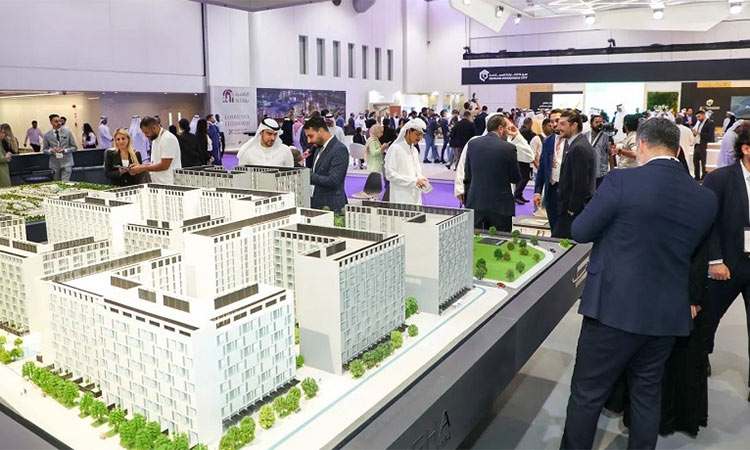 Visitors review a mega project a the previous edition of the event in Dubai.