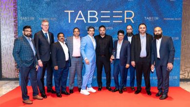 Top officials of Tabeer Developments during the announcement in Dubai.