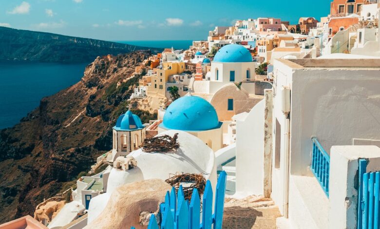 footpath in oia santorini greece royalty free image 1731437051